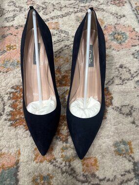 Navy Suede SJP Fawn Pumps